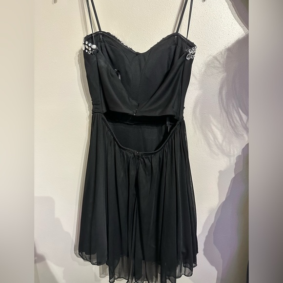 Black dress with rhinestones - Picture 2 of 4